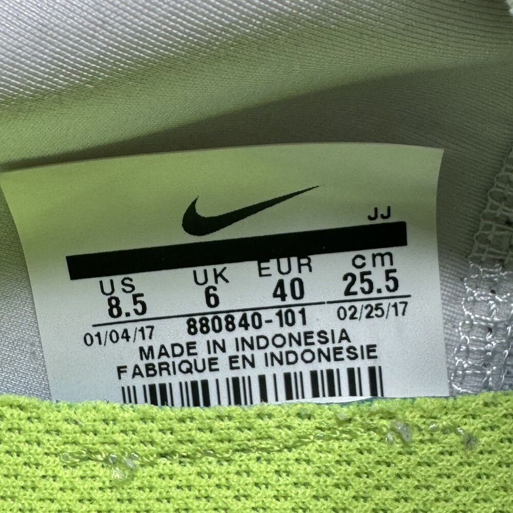 Nike Free RN 2017 Womens Size 8.5 White Black Athletic Running Shoes Sneakers - Picture 10 of 13